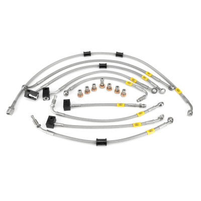 Yamaha FZ8 ABS SA-NA 2010-2015 Flexible ABS Replacement Brake Lines HEL Stainless Steel Braided