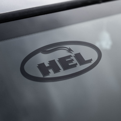 HEL Classic Black Logo Vinyl Sticker (3"/6"/12")